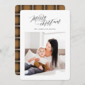 Frohe Weihnachten karierte Weihnachts-Weihnachtsfe (Vorne/Hinten)