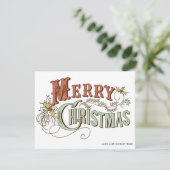 Frohe Weihnachten Karierte Weihnachtskarte (Stehend Vorderseite)