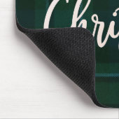 Frohe Weihnachten karierten Mousepad (Ecke)