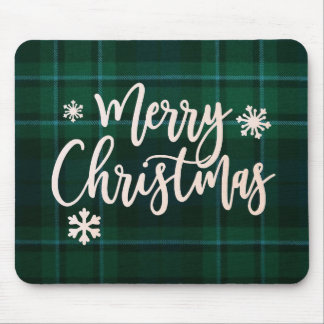 Frohe Weihnachten karierten Mousepad
