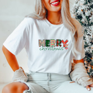 Frohe Weihnachten Kariertes Shirt für Frauen