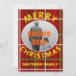 Frohe Weihnachten Karo Kariert Weihnachten Party Einladung