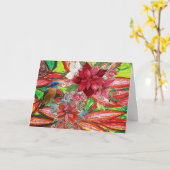 Frohe Weihnachten! Karte (Gelbe Blume)