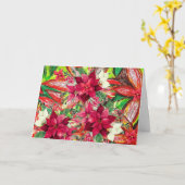 Frohe Weihnachten! Karte (Gelbe Blume)