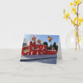 Frohe Weihnachten. Karte (Gelbe Blume)