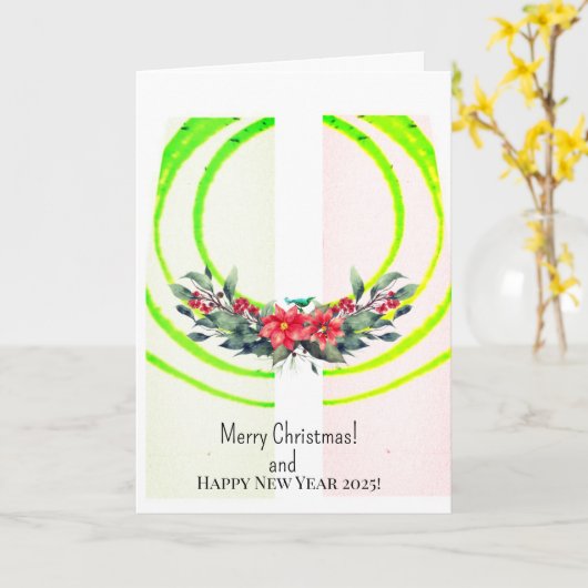 Frohe Weihnachten! Karte (Gelbe Blume)