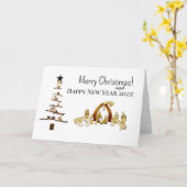 Frohe Weihnachten! Karte (Gelbe Blume)