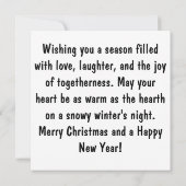 Frohe Weihnachten Karte (Rückseite)