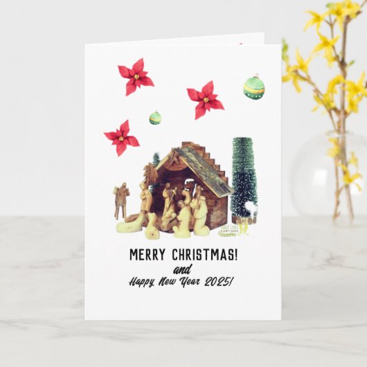 Frohe Weihnachten! Karte (Gelbe Blume)