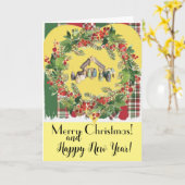 Frohe Weihnachten! Karte (Gelbe Blume)