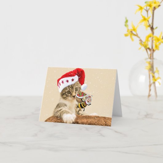 Frohe Weihnachten. Karte (Gelbe Blume)