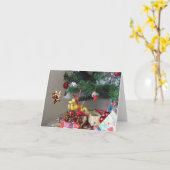 Frohe Weihnachten. Karte (Gelbe Blume)