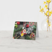 Frohe Weihnachten. Karte (Gelbe Blume)