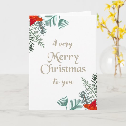 Frohe Weihnachten Karte (Gelbe Blume)