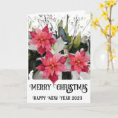 Frohe Weihnachten! Karte (Gelbe Blume)