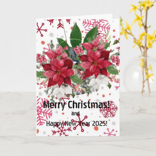 Frohe Weihnachten! Karte (Gelbe Blume)