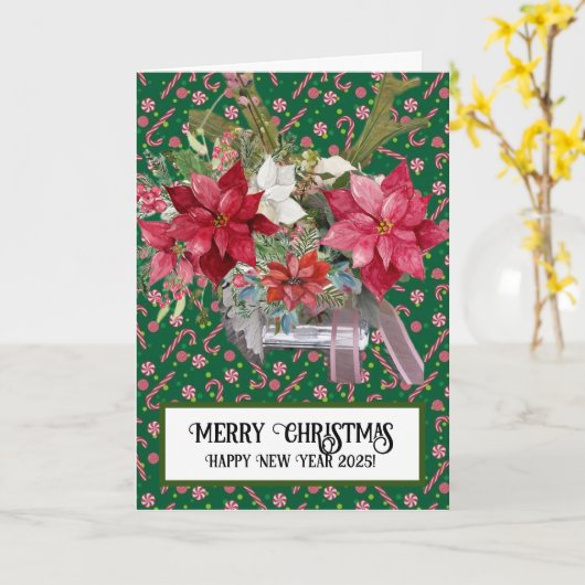 Frohe Weihnachten! Karte (Gelbe Blume)