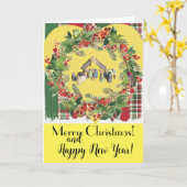 Frohe Weihnachten! Karte (Gelbe Blume)