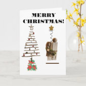 Frohe Weihnachten! Karte (Gelbe Blume)