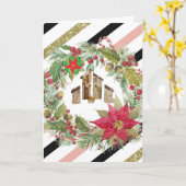 Frohe Weihnachten! Karte (Gelbe Blume)