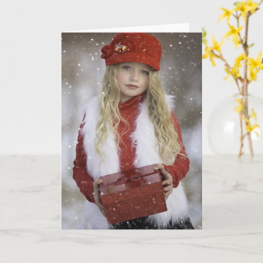 Frohe Weihnachten. Karte (Gelbe Blume)