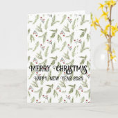 Frohe Weihnachten! Karte (Gelbe Blume)