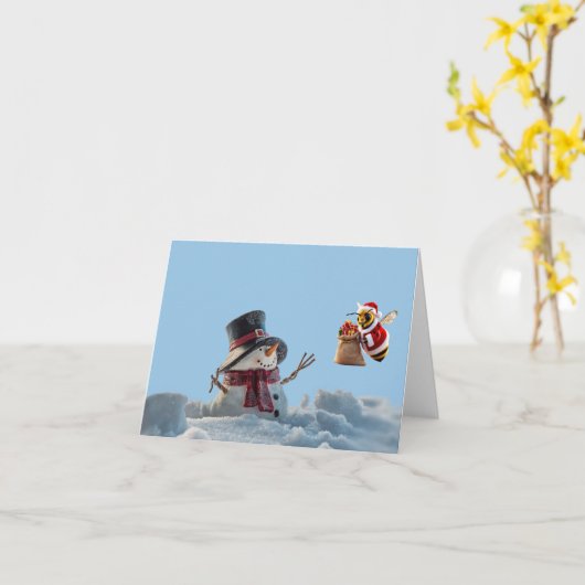 Frohe Weihnachten. Karte (Gelbe Blume)