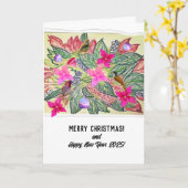 Frohe Weihnachten! Karte (Gelbe Blume)