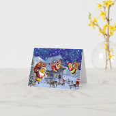 Frohe Weihnachten. Karte (Gelbe Blume)