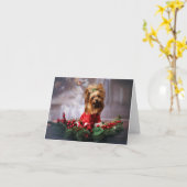 Frohe Weihnachten. Karte (Gelbe Blume)