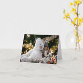 Frohe Weihnachten. Karte (Gelbe Blume)