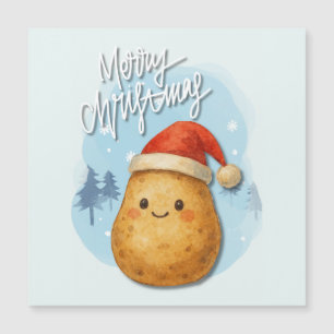 Frohe Weihnachten Kartoffel Magnetkarte