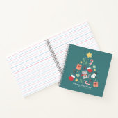 Frohe Weihnachten: Kat & Tree Illustration Notizblock (Innenseite)