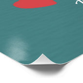 Frohe Weihnachten: Kat & Tree Illustration Poster (Ecke)