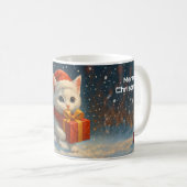 Frohe Weihnachten - Kätzchen - Geschenk Tasse (VorderseiteRechts)