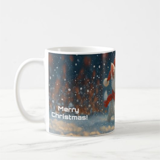 Frohe Weihnachten - Kätzchen - Geschenk Tasse (Links)