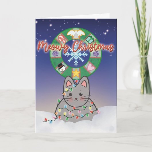 Frohe Weihnachten Katze (Vorderseite)