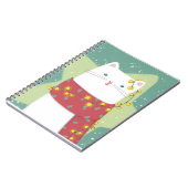 Frohe Weihnachten: Katze Illustration Notizblock (Linke Seite)