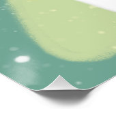 Frohe Weihnachten: Katze Illustration Poster (Ecke)