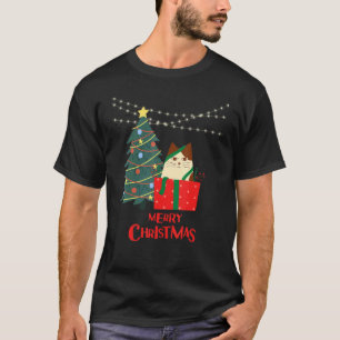 Frohe Weihnachten Katze Kätzchen Geschenk mürrisch T-Shirt