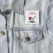 Frohe Weihnachten. Katze mit Santa-Hut Button (Beispiel)