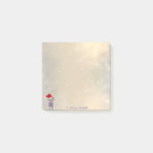 Frohe Weihnachten, Katze mit Weihnachtsmannmütze - Post-it Klebezettel (Vorderseite)