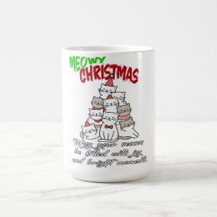 Frohe Weihnachten Katze – Süße Feiertags-Katzenlie Kaffeetasse