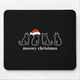 Frohe Weihnachten Katze Süße Kätzchen Katzen Weihn Mousepad