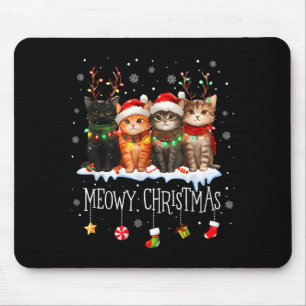 Frohe Weihnachten Katze Süße Kätzchen Katzen Weihn Mousepad
