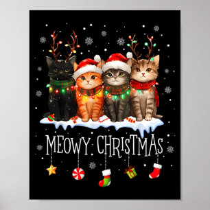Frohe Weihnachten Katze Süße Kätzchen Katzen Weihn Poster