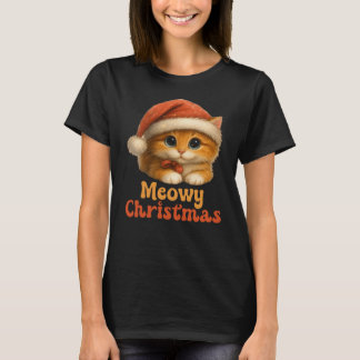 Frohe Weihnachten Katze T-Shirt