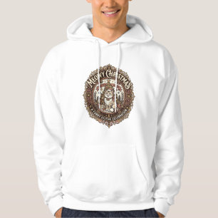 Frohe Weihnachten Katze Weihnachten Vintage Vektor Hoodie