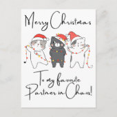 Frohe Weihnachten Katzen Funny Quotes für Freunde (Vorderseite)