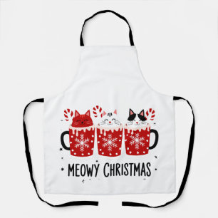 Frohe Weihnachten Katzen Heiße Schokolade Zuckerro Schürze